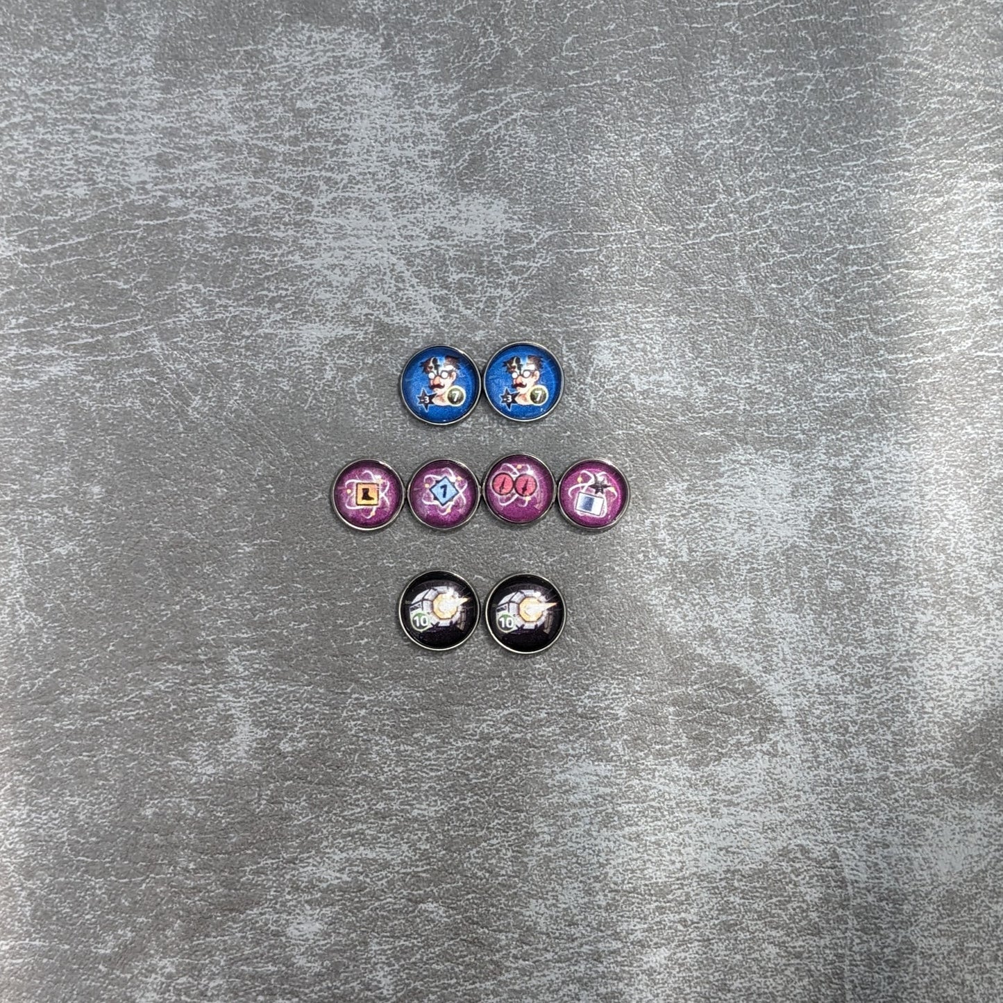 Clank! In! Space! Board Game and Cyber Station 11 and Pulsarcade Expansion Inspired Unofficial Glass and Metal Token Pack