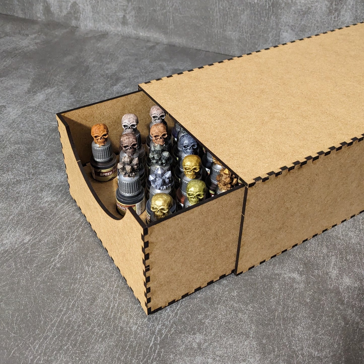 Aufbewahrungsschublade für Hobbyfarben, 50 Farbflaschen-Organizer, Aufbewahrungslösung
