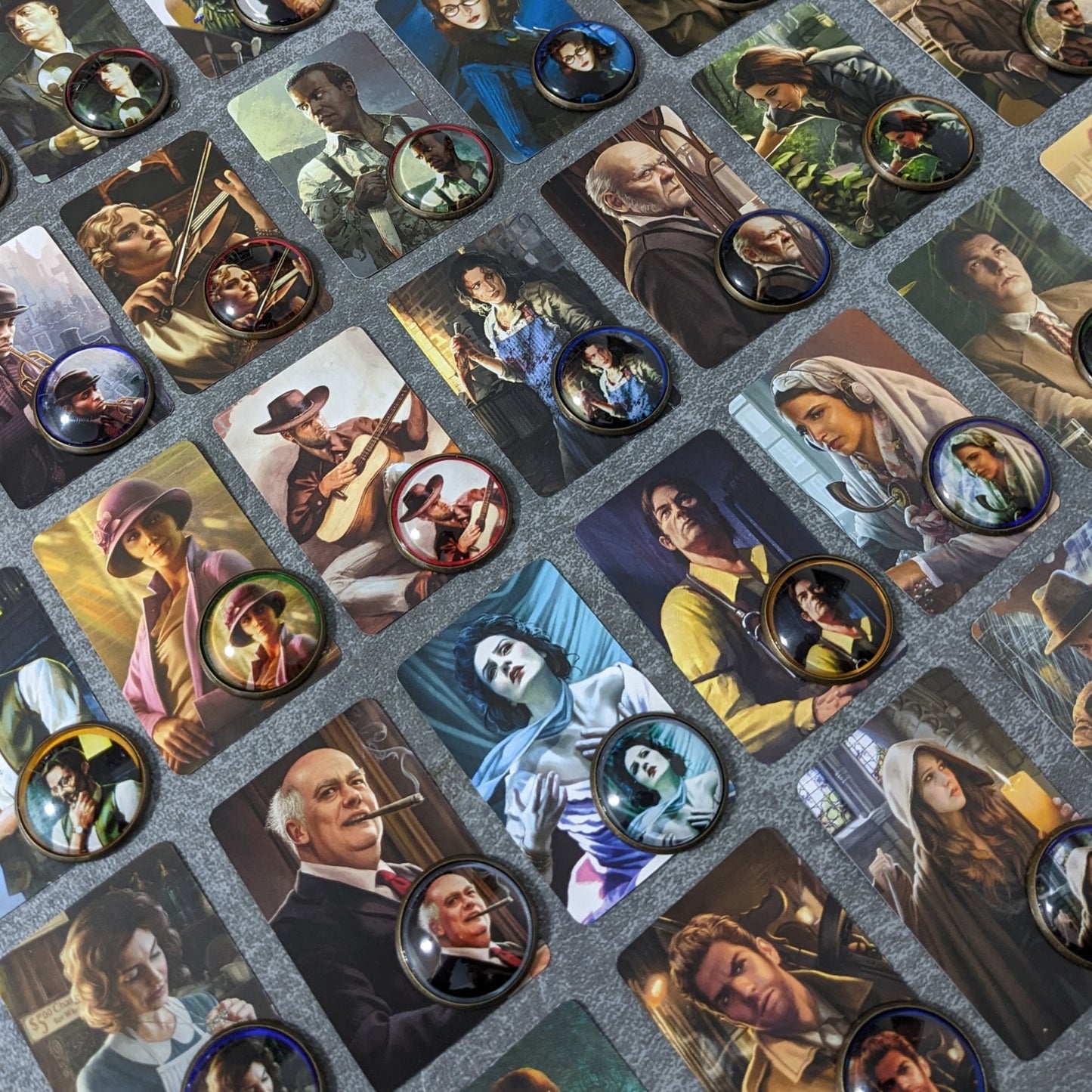 Arkham Horror Das Kartenspiel inspiriertes inoffizielles Token-Paket aus Glas und Metall