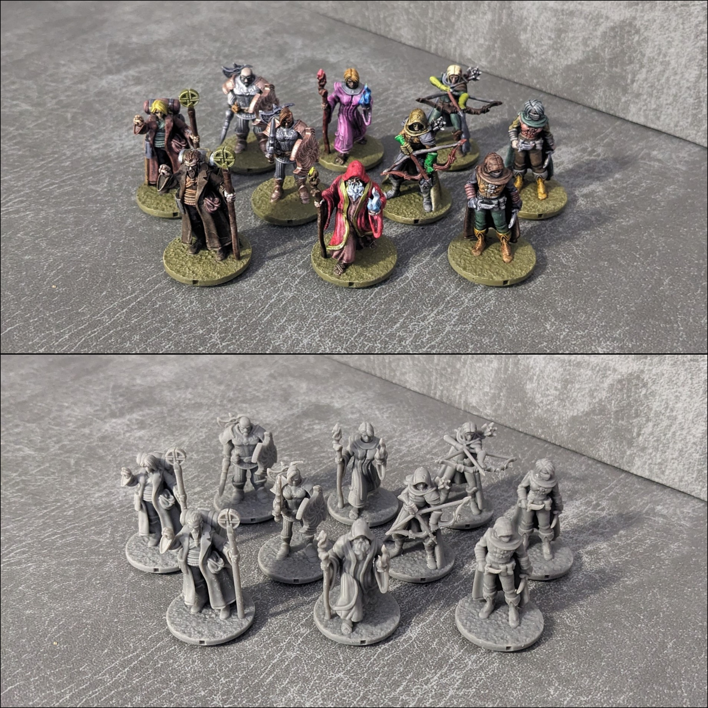 Bulk Adventurers Starter Set Alle Kernklassen 32mm Dungeons and Dragons Party 26 Minifiguren