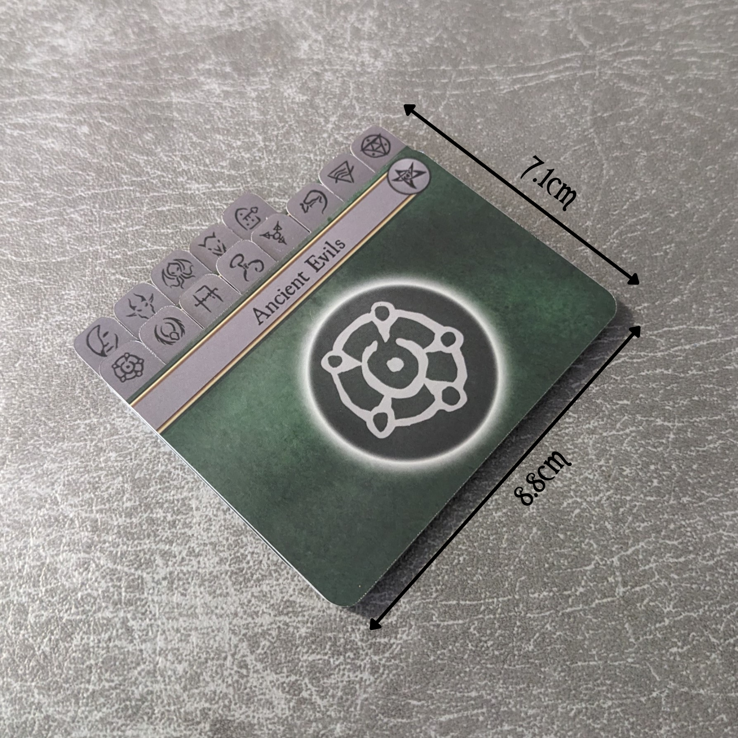 Arkham Horror Das Kartenspiel inspiriertes inoffizielles Token-Paket aus Glas und Metall
