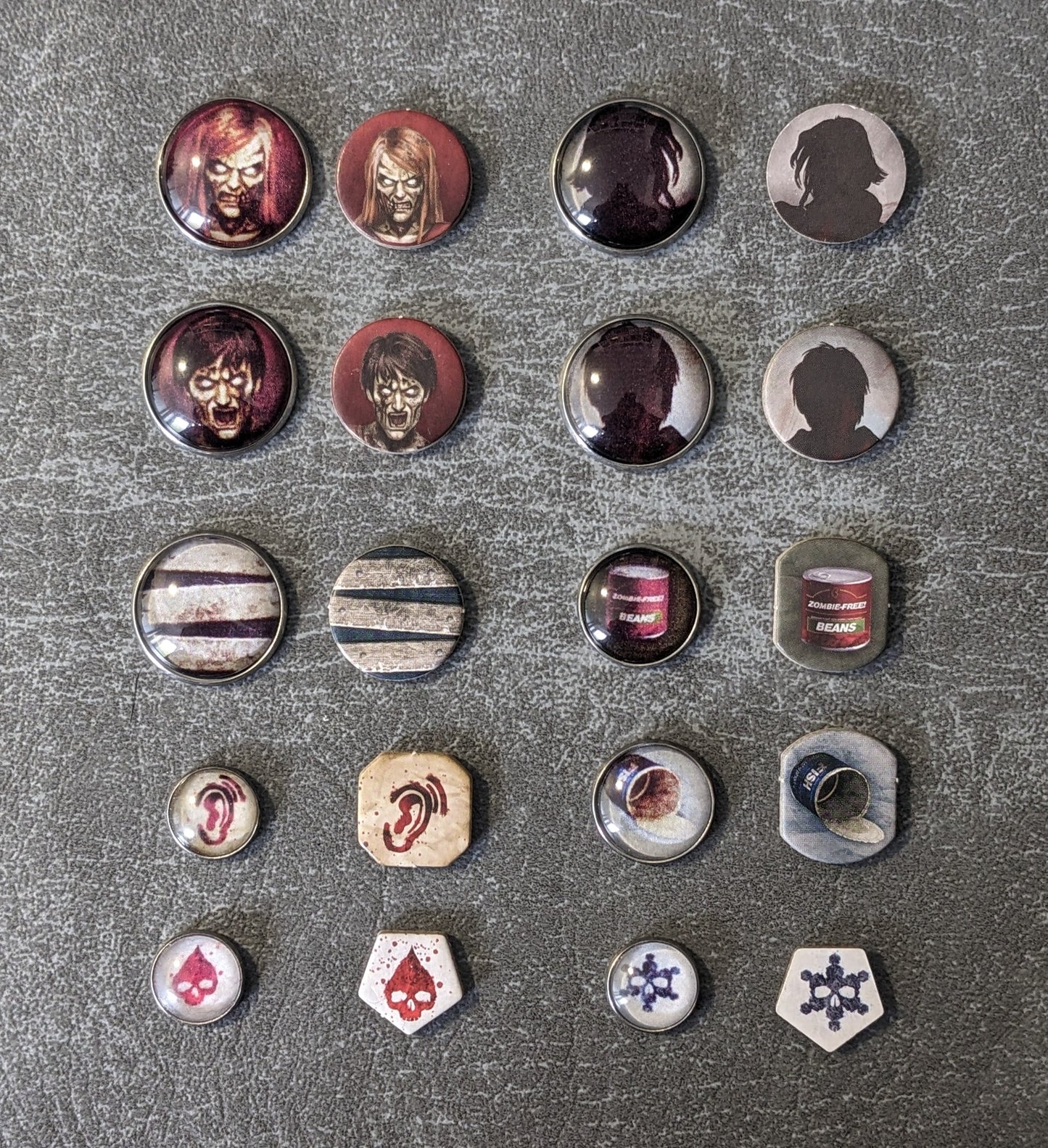 Dead of Winter Brettspiel inspiriertes inoffizielles Token-Paket aus Glas und Metall