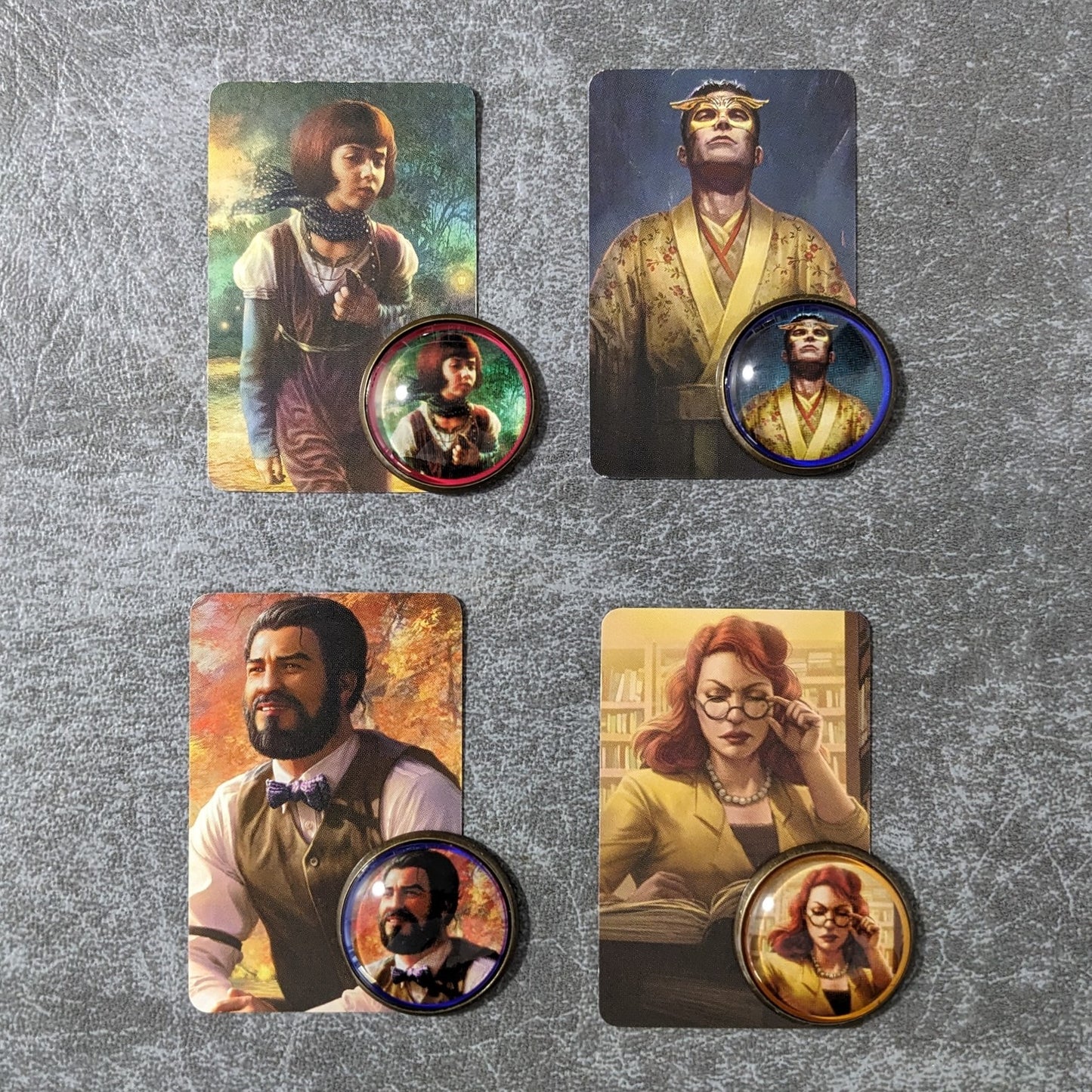 Arkham Horror Das Kartenspiel inspiriertes inoffizielles Token-Paket aus Glas und Metall
