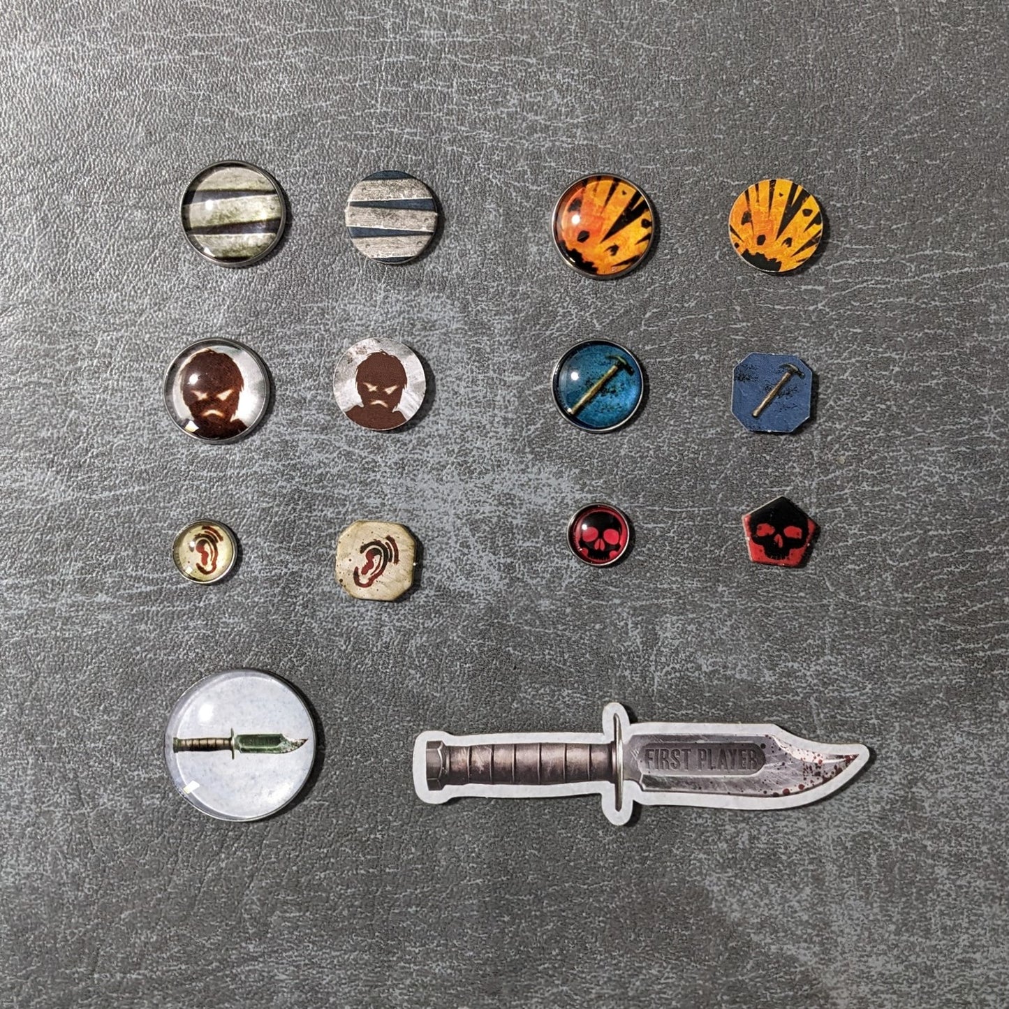 Dead of Winter Brettspiel inspiriertes inoffizielles Token-Paket aus Glas und Metall