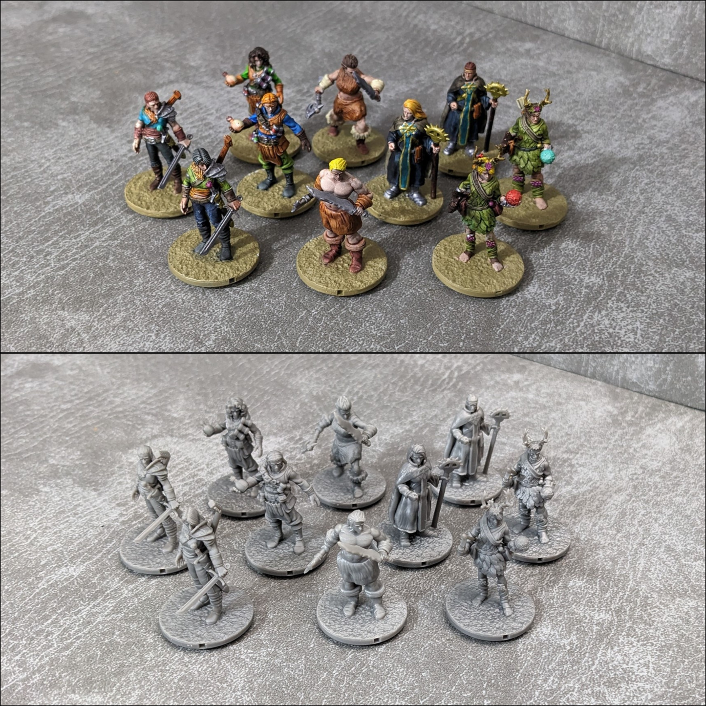 Bulk Adventurers Starter Set Alle Kernklassen 32mm Dungeons and Dragons Party 26 Minifiguren