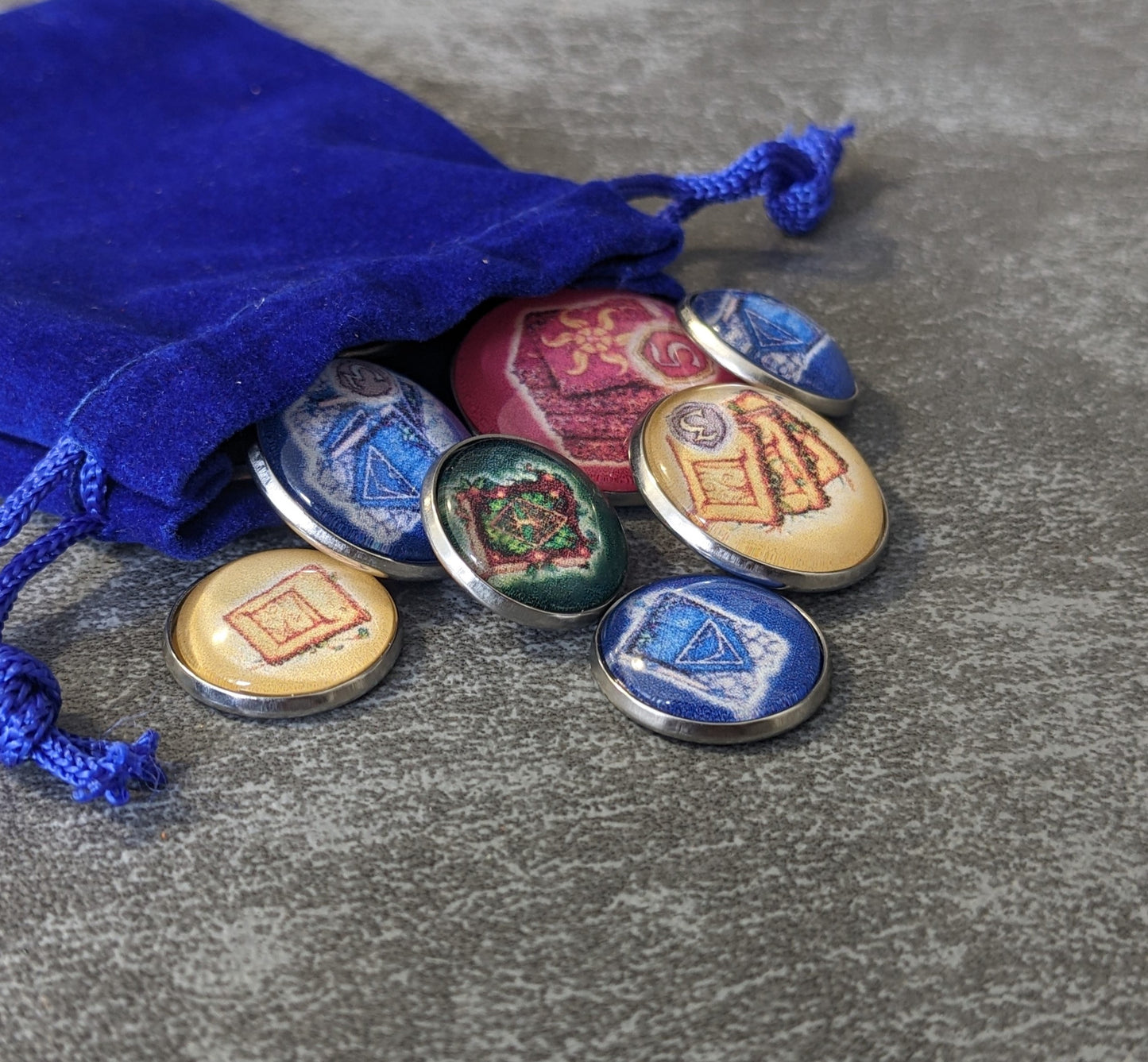 Pack de jetons en verre et en métal non officiels inspirés du jeu de société légendaire