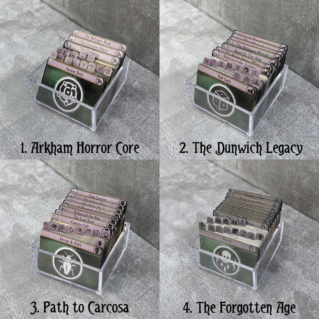 Arkham Horror Das Kartenspiel inspiriertes inoffizielles Token-Paket aus Glas und Metall