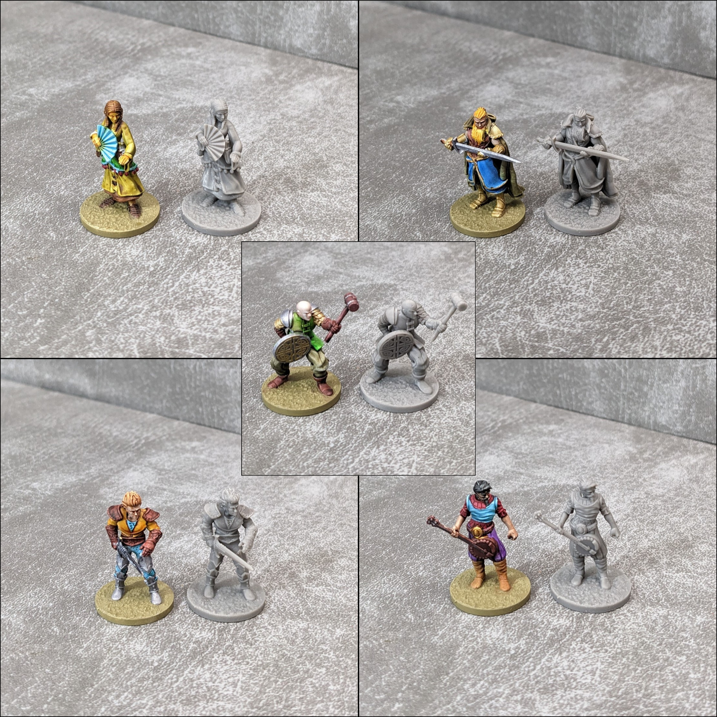 Adventurers Starter Set 3 32mm Dungeons and Dragons Party 10 Minifiguren