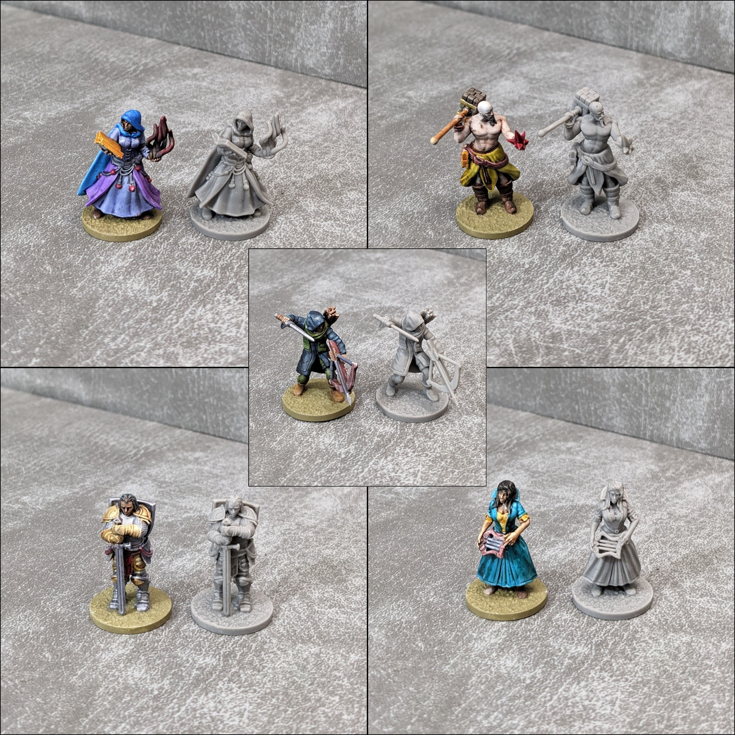 Adventurers Starter Set 3 32mm Dungeons and Dragons Party 10 Minifiguren