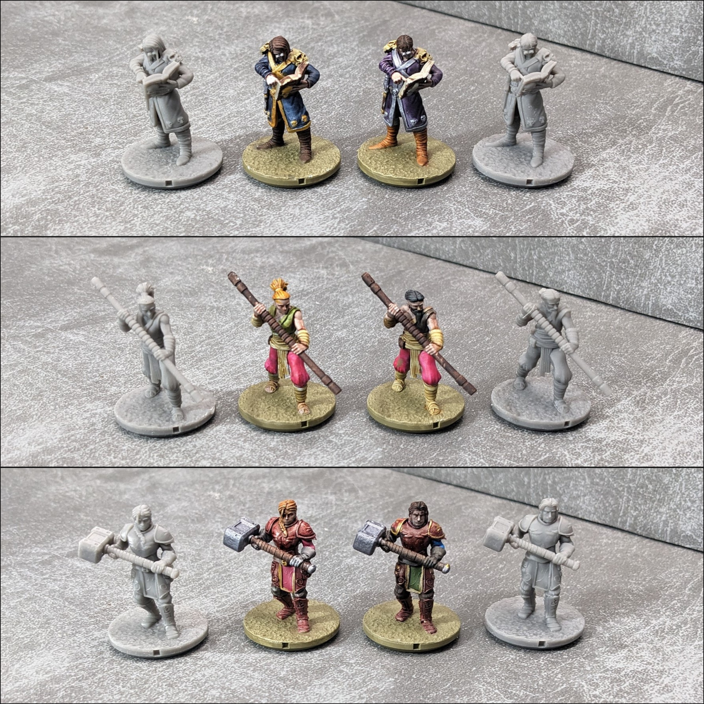 Bulk Adventurers Starter Set Alle Kernklassen 32mm Dungeons and Dragons Party 26 Minifiguren