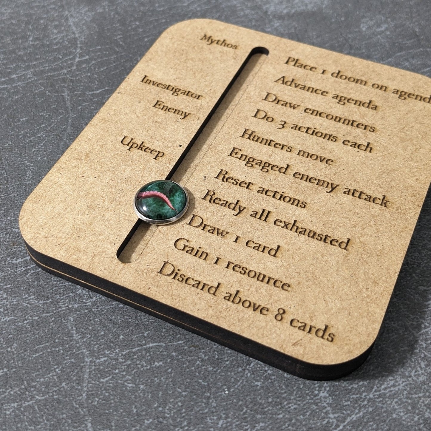 Arkham Horror The Card Game Inspired Magnetic Round Tracker Board