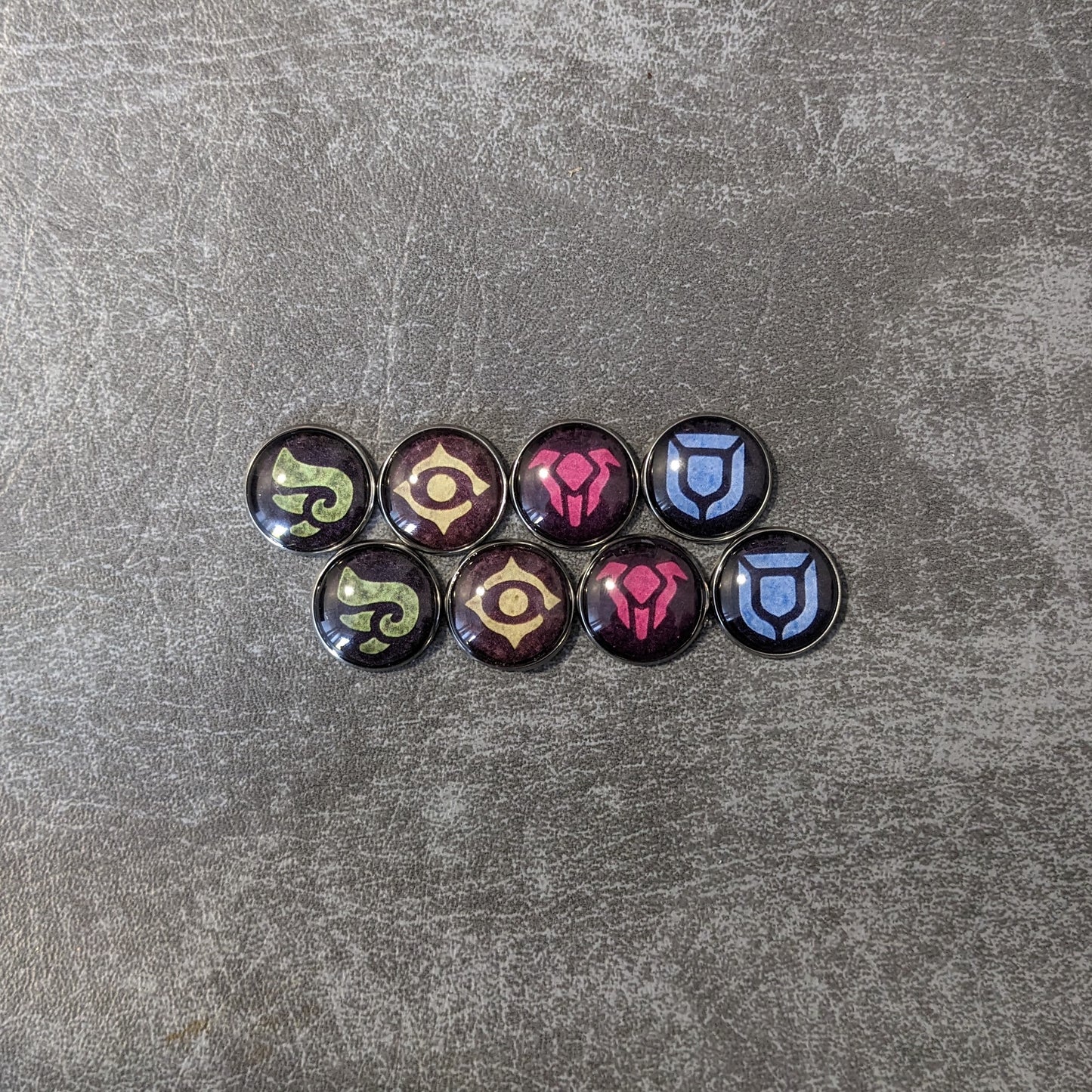 Pack de jetons en verre et en métal non officiels inspirés du jeu de société Familiar Tales