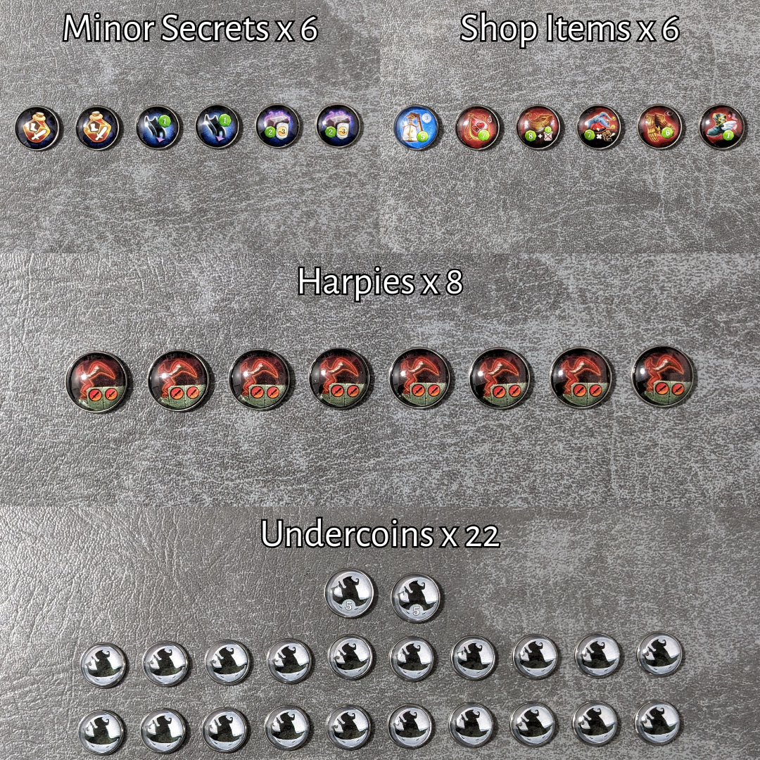 Clank! Catacombs Underworld Board Expansion Game Inspired Unofficial Token Pack