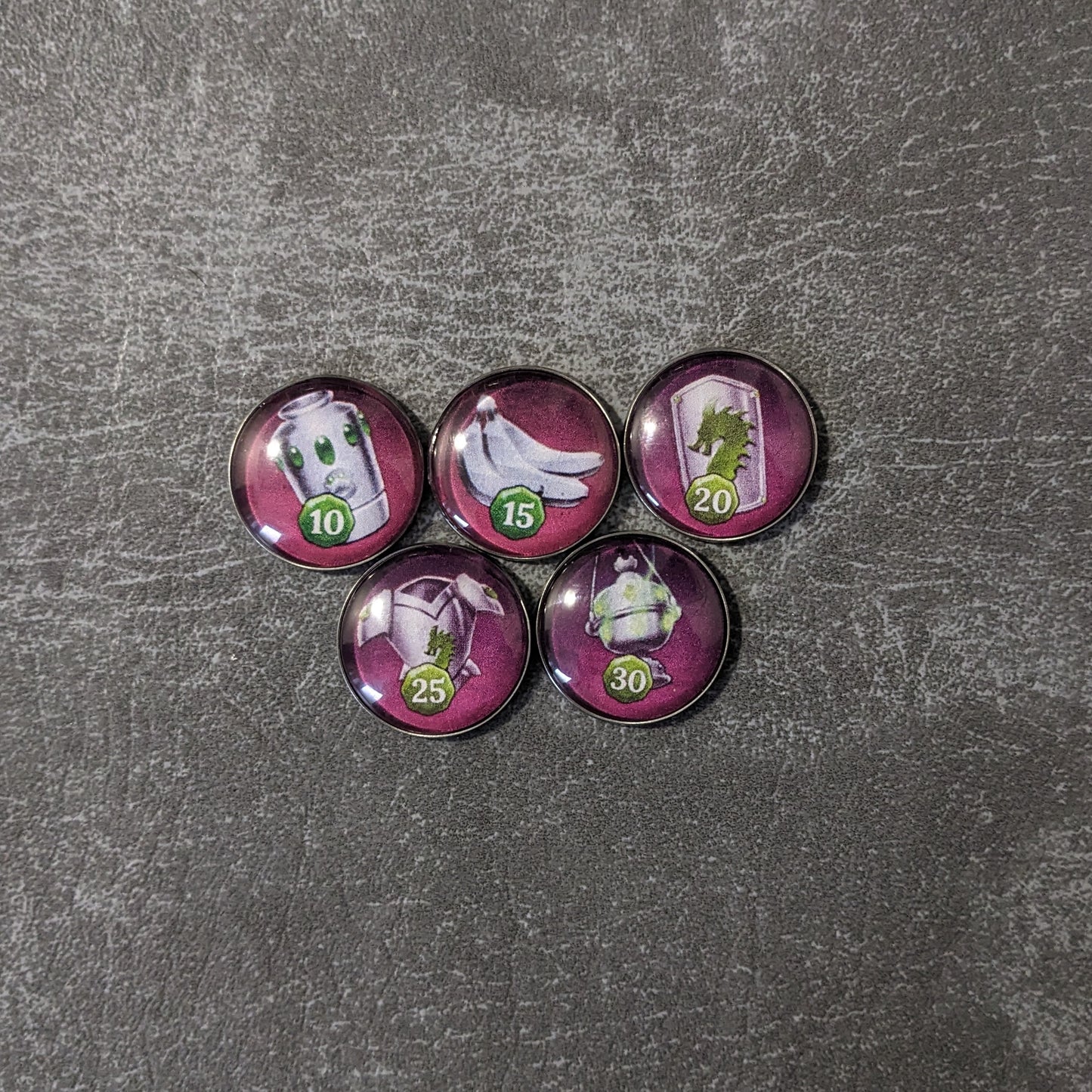 Clank! Adventuring Party Board Game Inspired Unofficial Glass and Metal Token Pack