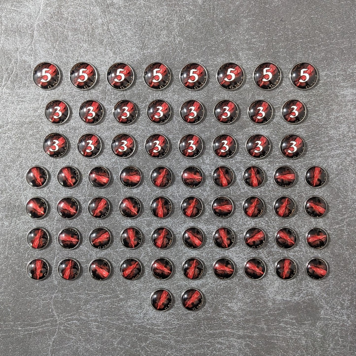 Pack de jetons en verre et en métal non officiels inspirés du jeu de cartes Arkham Horror