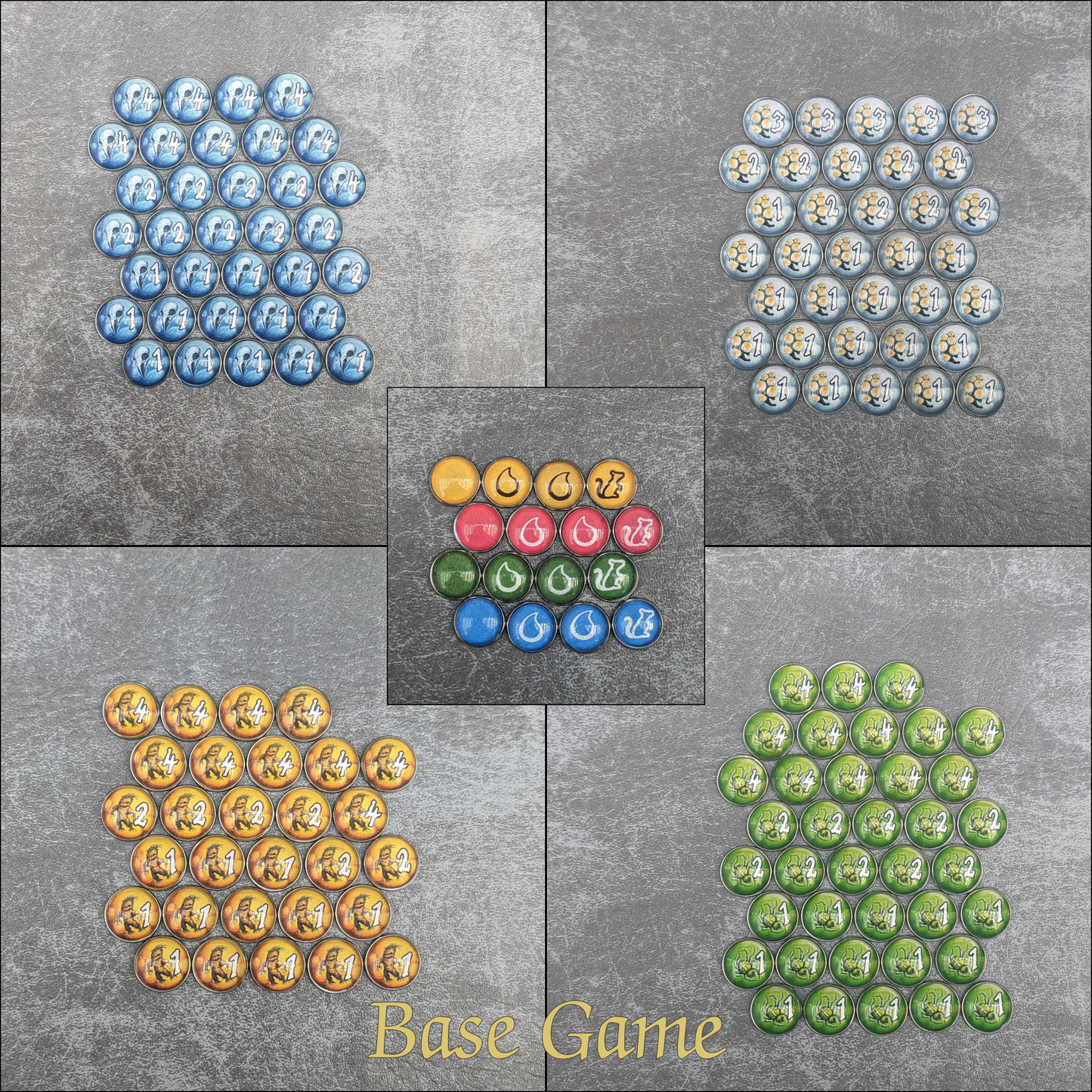 Quacksalber von Quedlinburg Brettspiel inspiriertes inoffizielles Token-Paket aus Glas und Metall