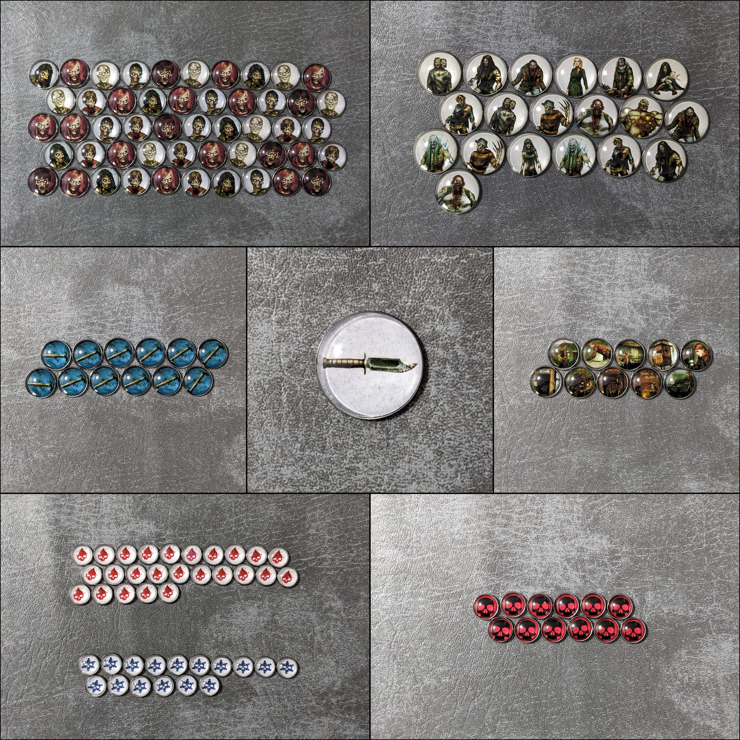 Dead of Winter Brettspiel inspiriertes inoffizielles Token-Paket aus Glas und Metall