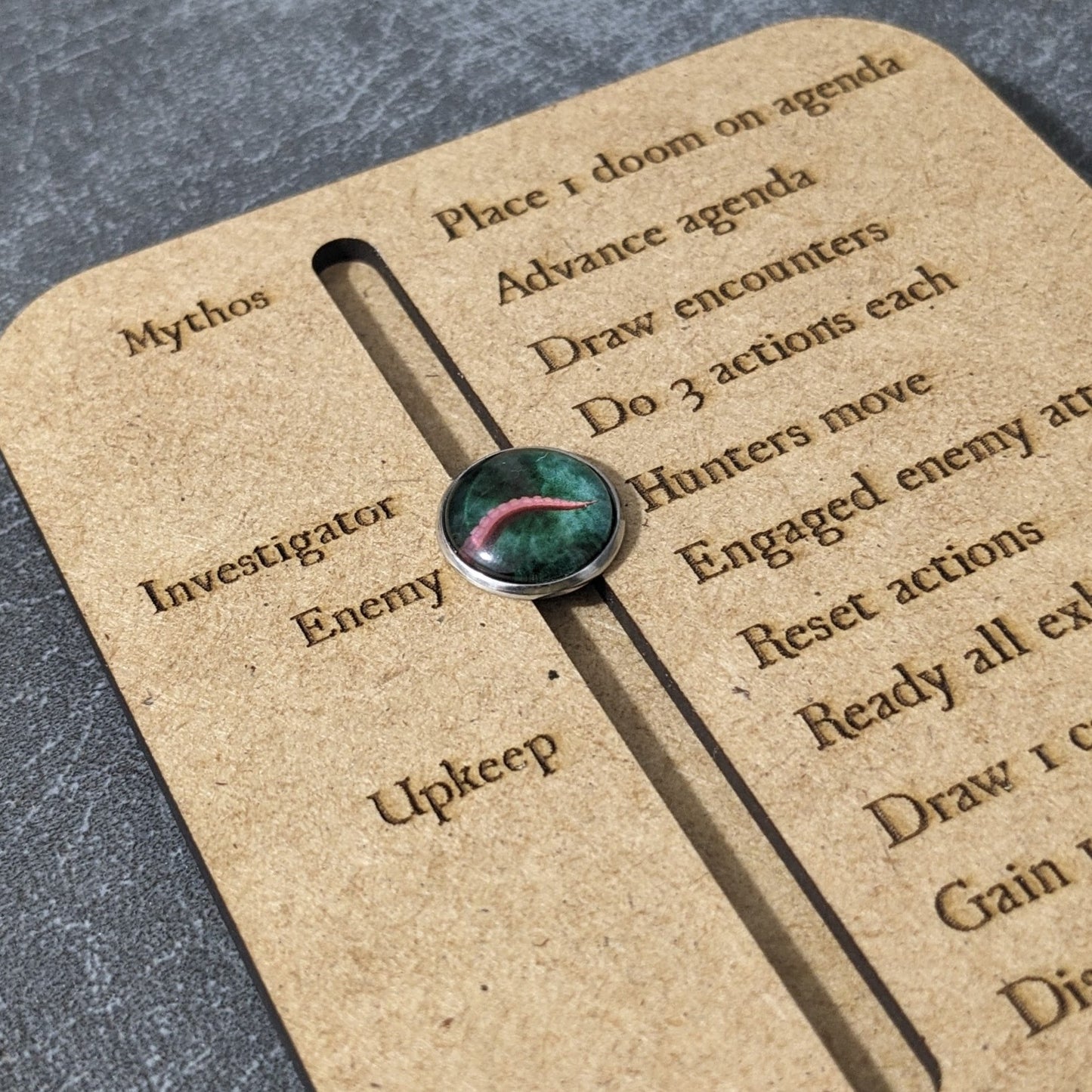 Arkham Horror The Card Game Inspired Magnetic Round Tracker Board