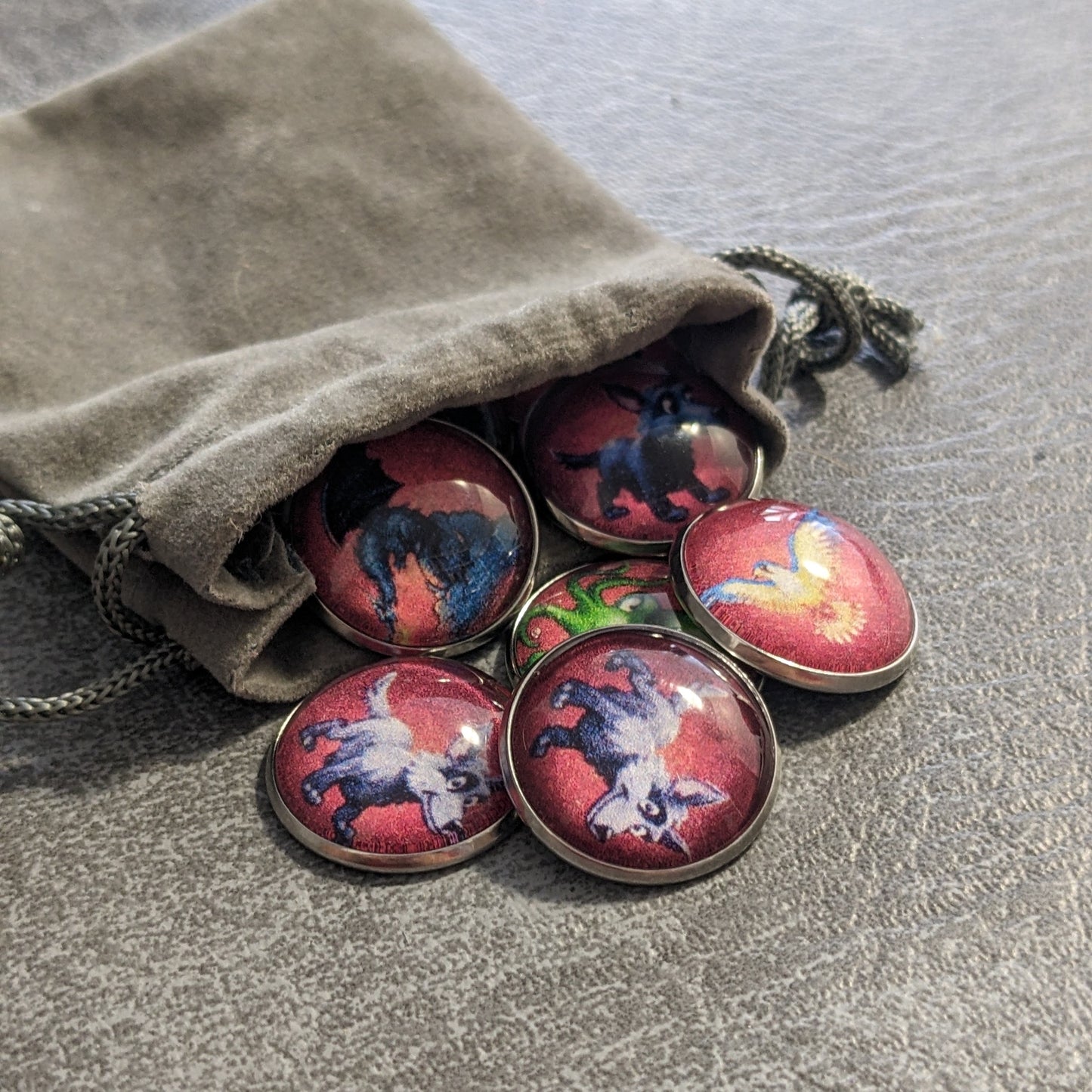 Andor Family Fantasy Board Game Inspired Unofficial Glass and Metal Token Pack