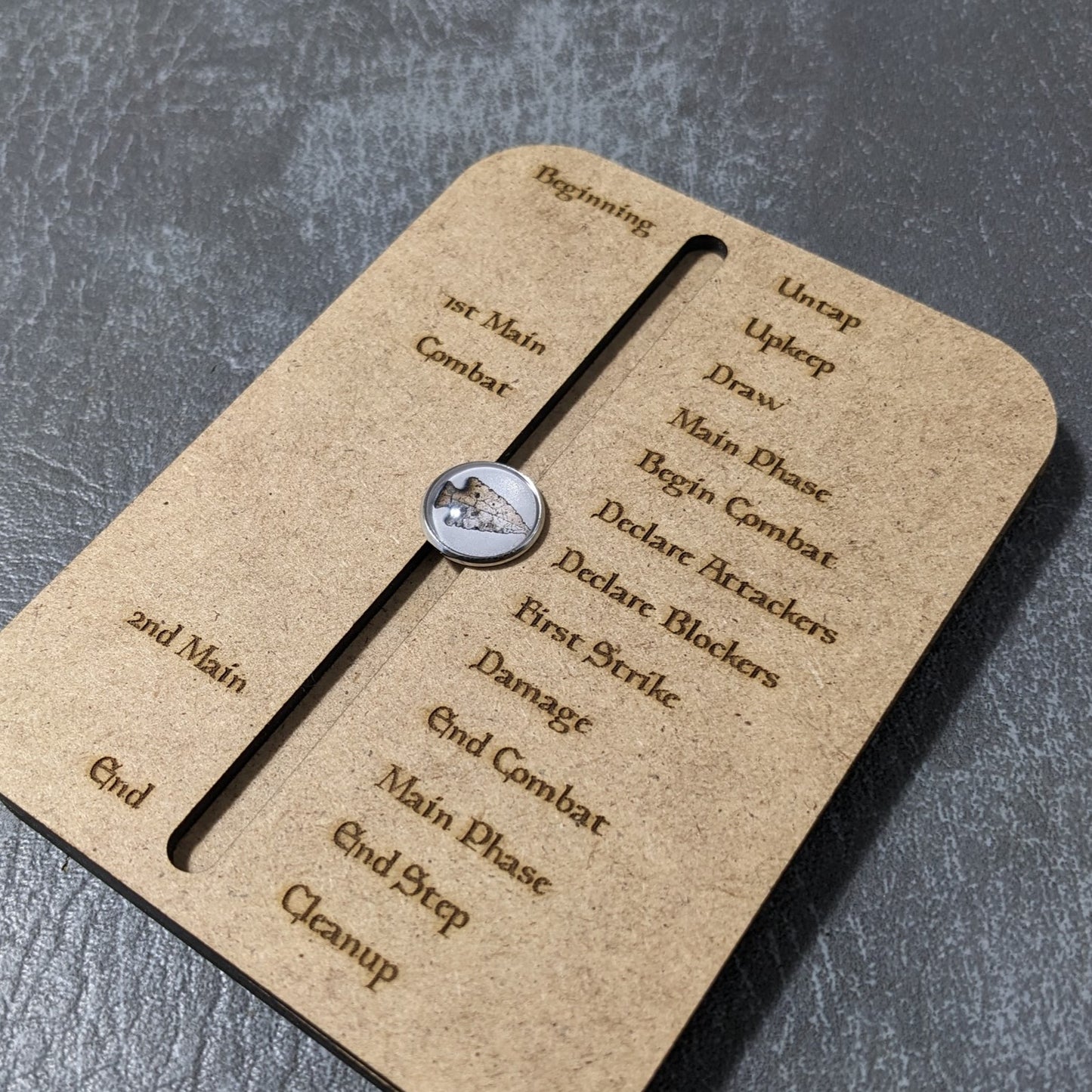 Magic The Gathering Inspired Magnetic Phase Tracker Board