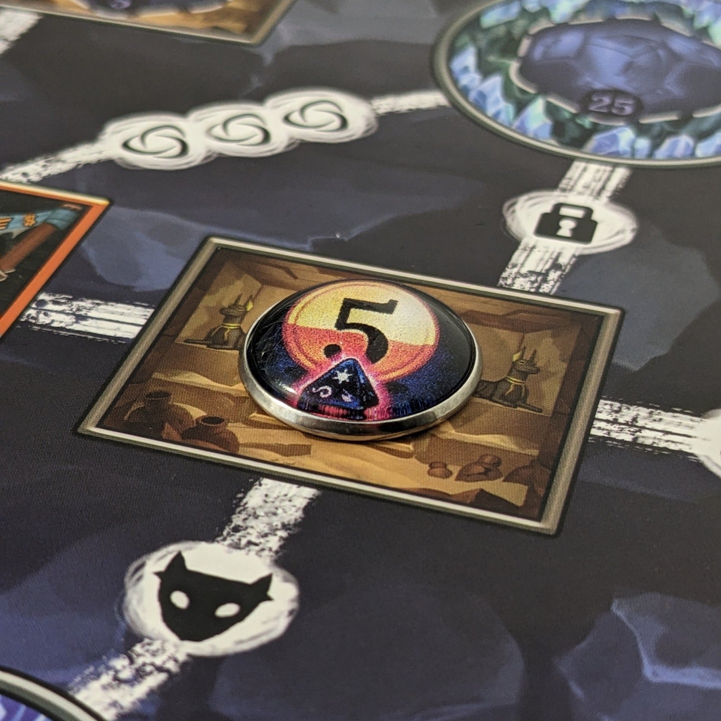 Clank! The Mummy's Curse Board Game Inspired Unofficial Glass and Metal Token Pack