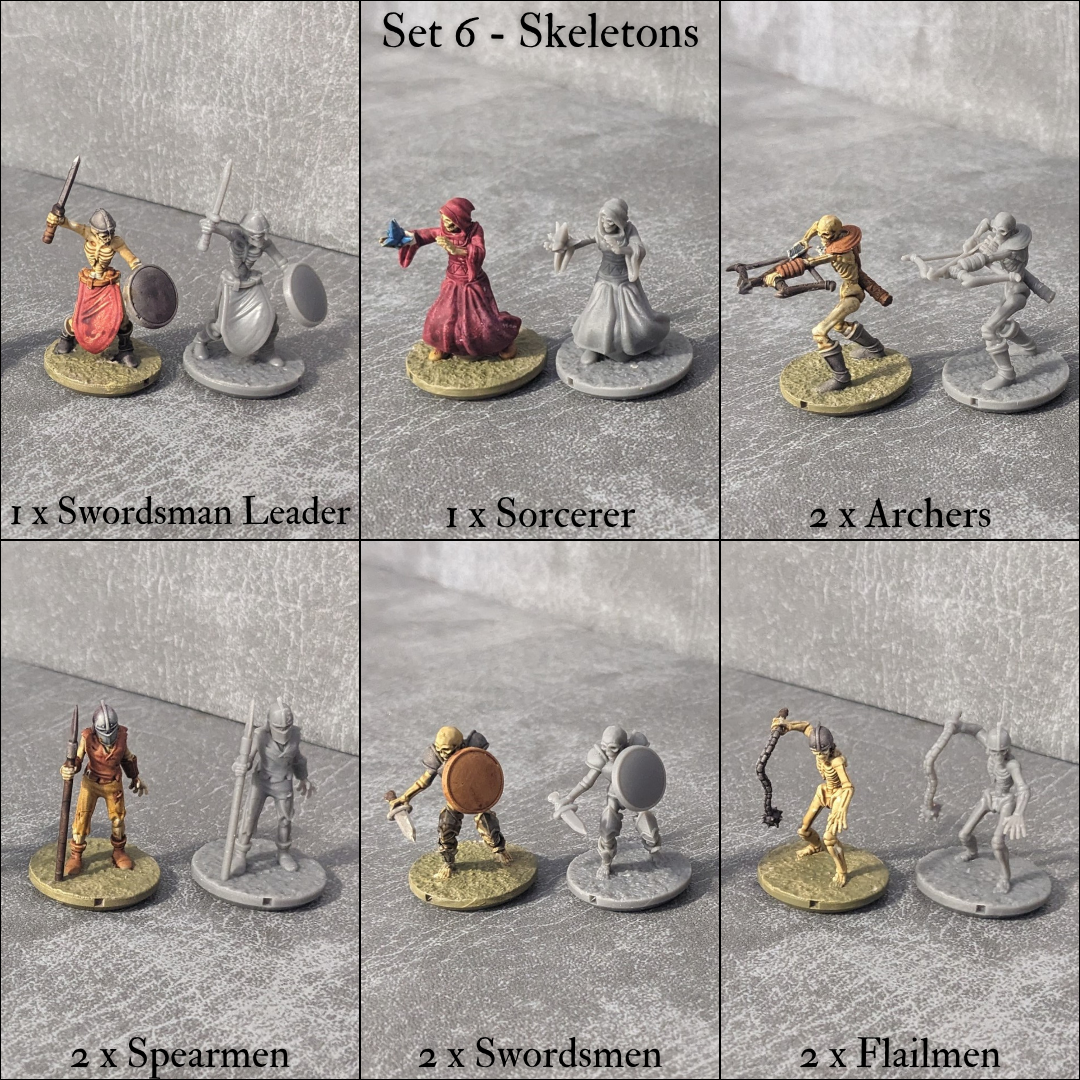 Tiny Encounter Starter Set 1, 15 mm, Pocket Dungeons and Dragons, Partyhelden und Goblins, 20 winzige Figuren