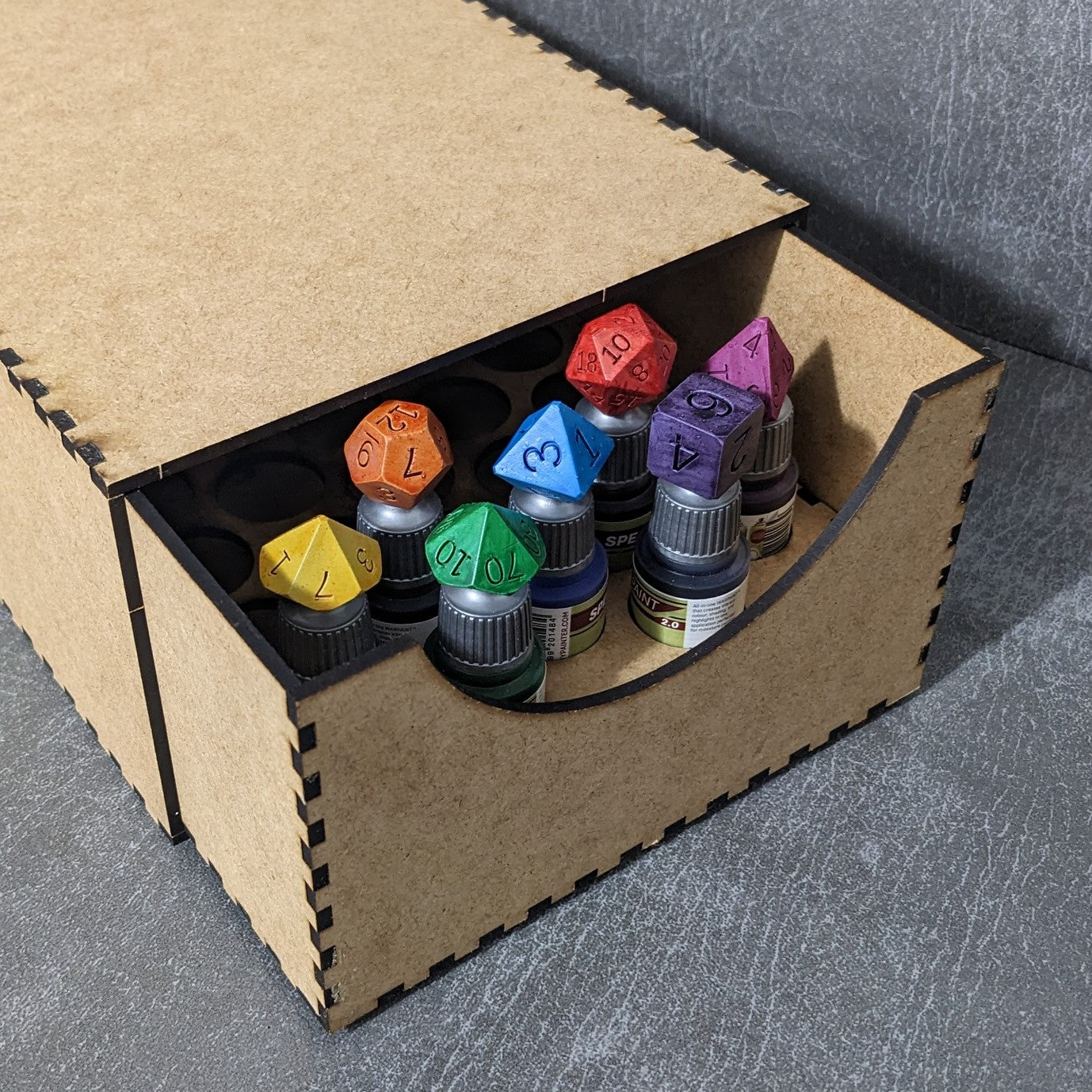 RPG Dice Hobby Paints Bottle Toppers Swatch Caps 7 Piece Set