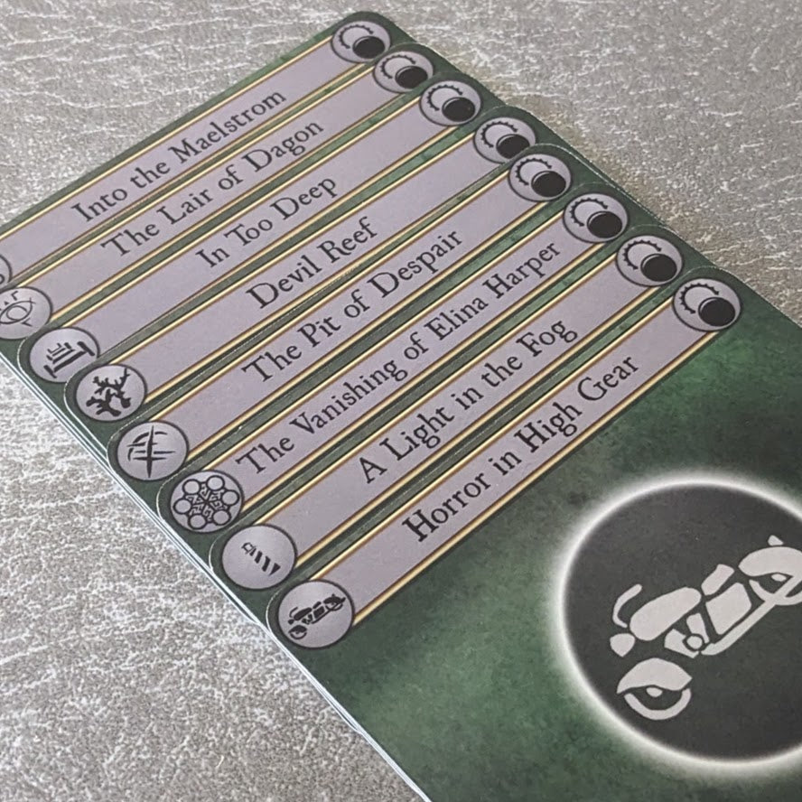 Arkham Horror Das Kartenspiel inspiriertes inoffizielles Token-Paket aus Glas und Metall