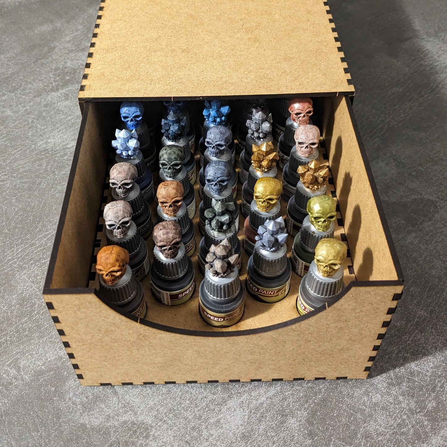 Aufbewahrungsschublade für Hobbyfarben, 50 Farbflaschen-Organizer, Aufbewahrungslösung