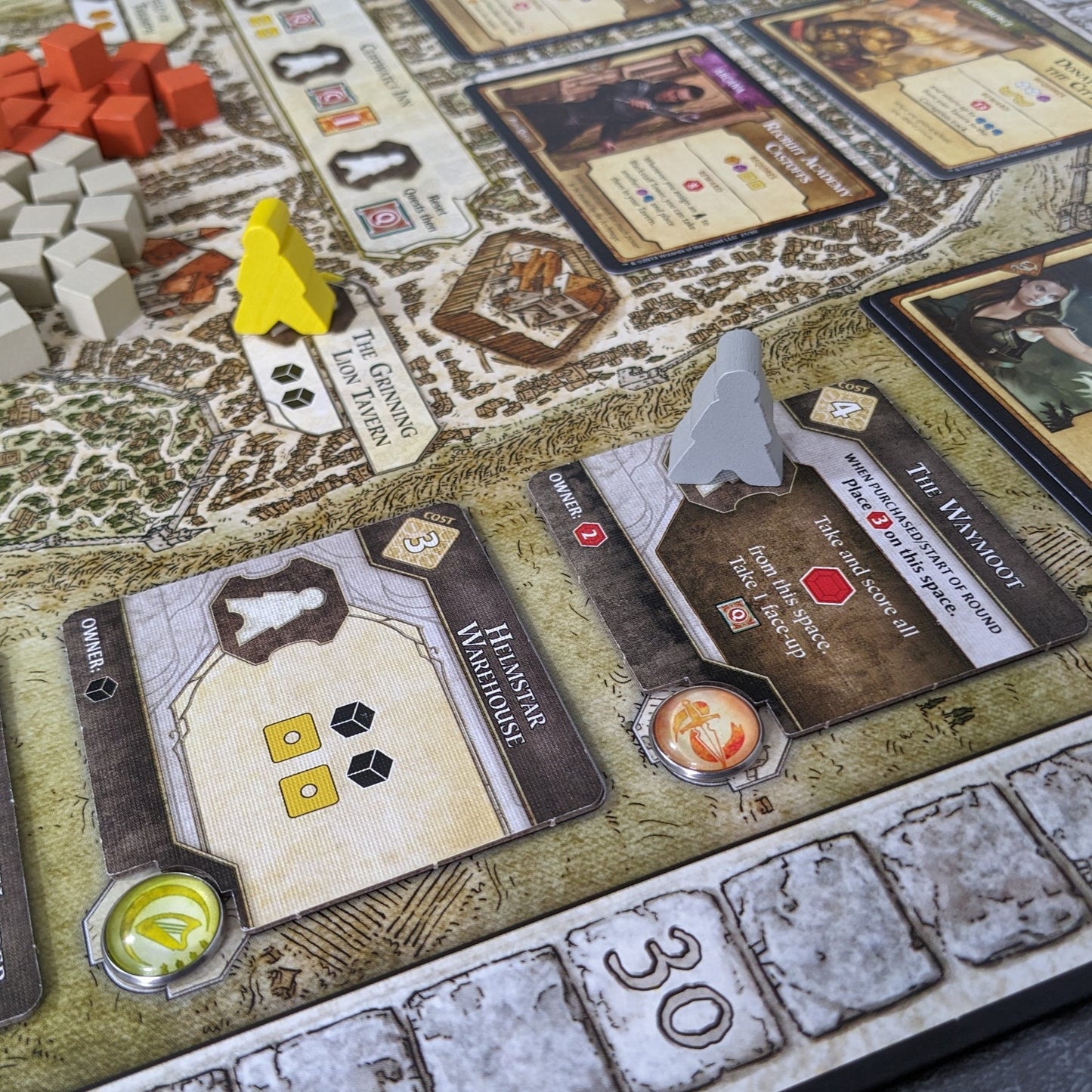 Lords of Waterdeep Board Game and Expansion Inspired Unofficial Building Control Glass and Metal Token Pack