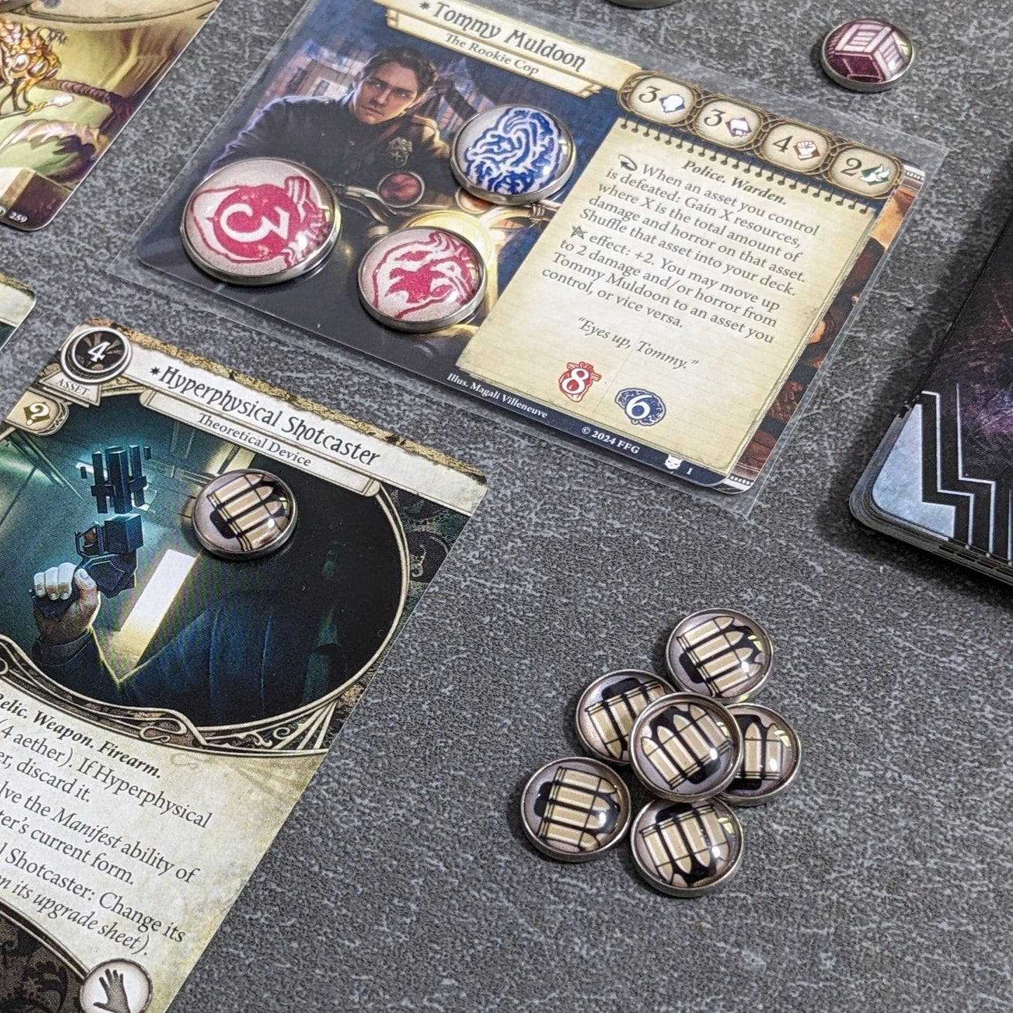 Arkham Horror Das Kartenspiel inspiriertes inoffizielles Token-Paket aus Glas und Metall