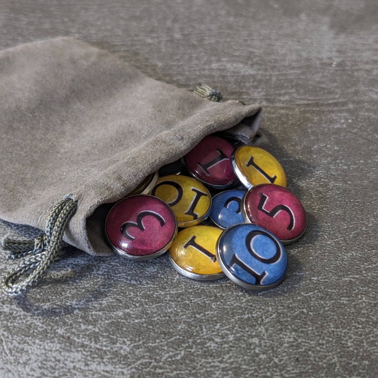 Clank! New Stat Tracker Board Game Inspired Unofficial 4 Player Glass and Metal Token Pack