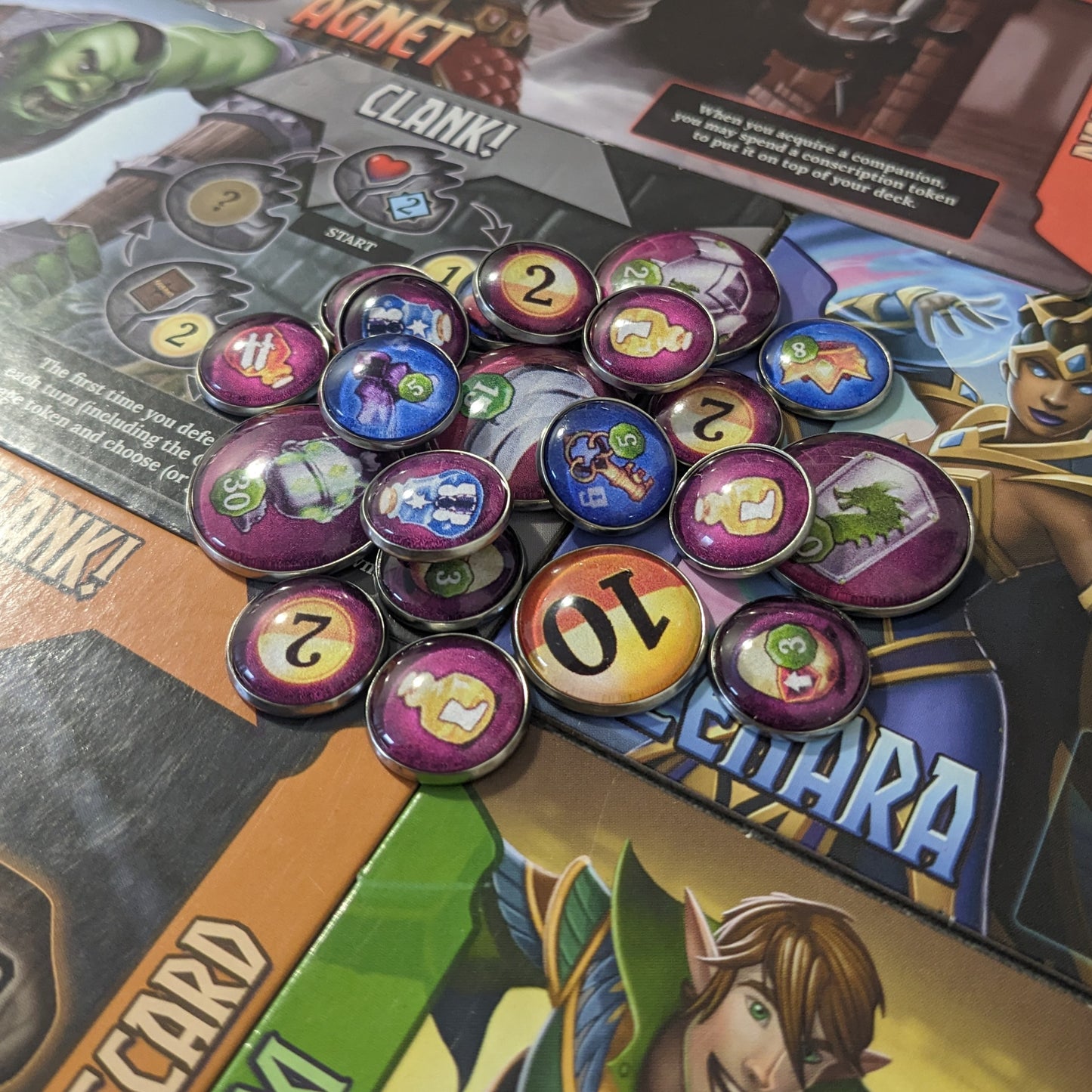Clank! Adventuring Party Board Game Inspired Unofficial Glass and Metal Token Pack