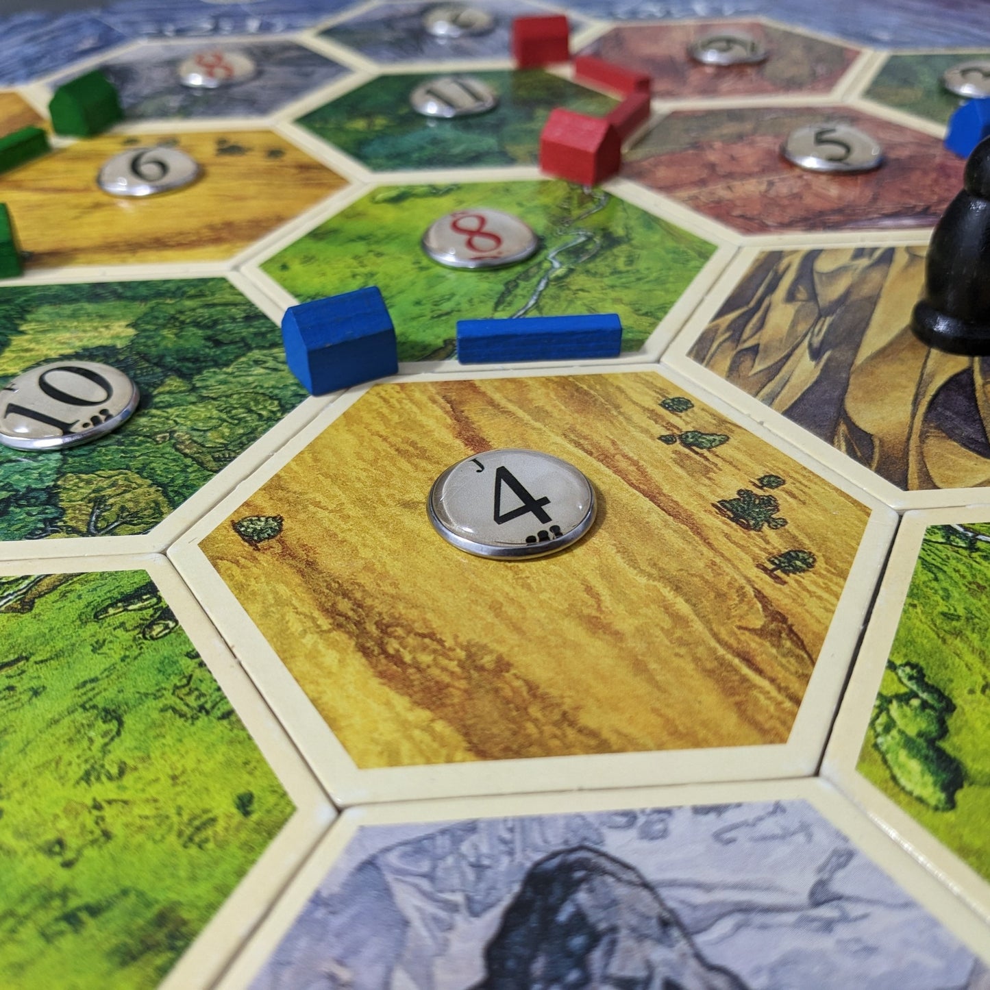 Catan Board Game Inspired Unofficial Glass and Metal Token Pack