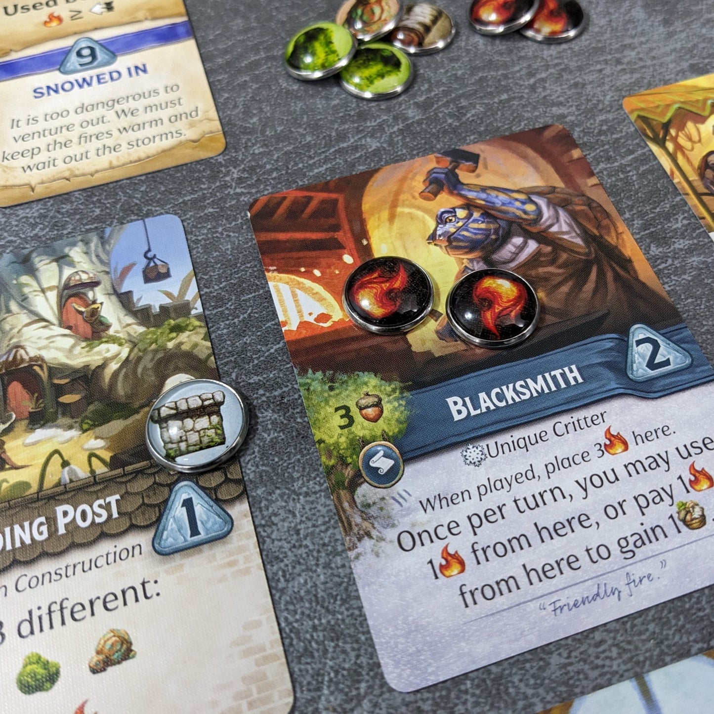 Everdell Silverfrost Inspired Unofficial Glass and Metal Token Pack