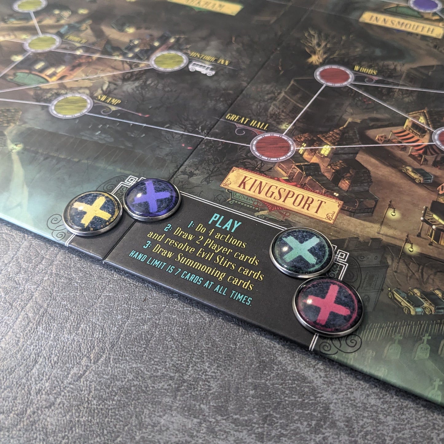 Pandemie: Reign of Cthulhu Brettspiel inspiriertes inoffizielles Token-Paket aus Glas und Metall