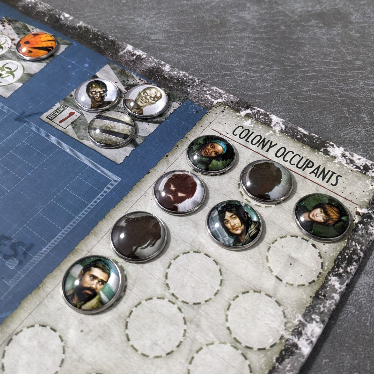 Dead of Winter Brettspiel inspiriertes inoffizielles Token-Paket aus Glas und Metall
