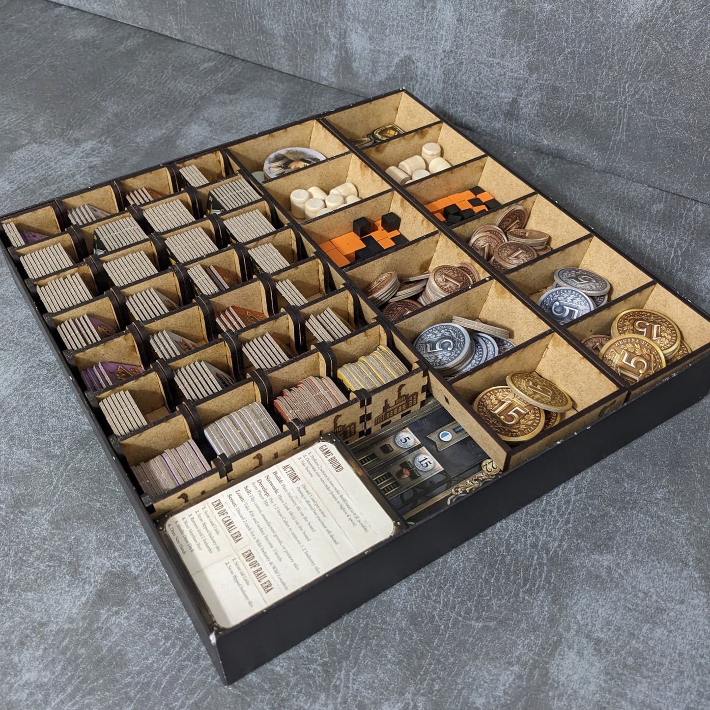 Brass Birmingham Board Game Box Insert Organiser Unofficial Storage Solution
