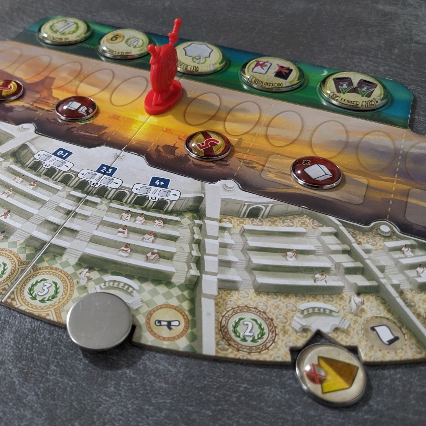 7 Wonders Duel Brettspiel und Pantheon und Agora Erweiterung inspiriert inoffizielles Glas und Metall Token Pack