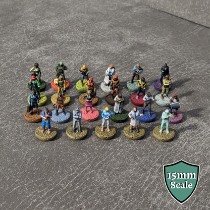 Tiny Pandemic and Expansions 15mm Unpainted Board Game Character Inspired Unofficial 23 Tiny Figure Bumper Pack