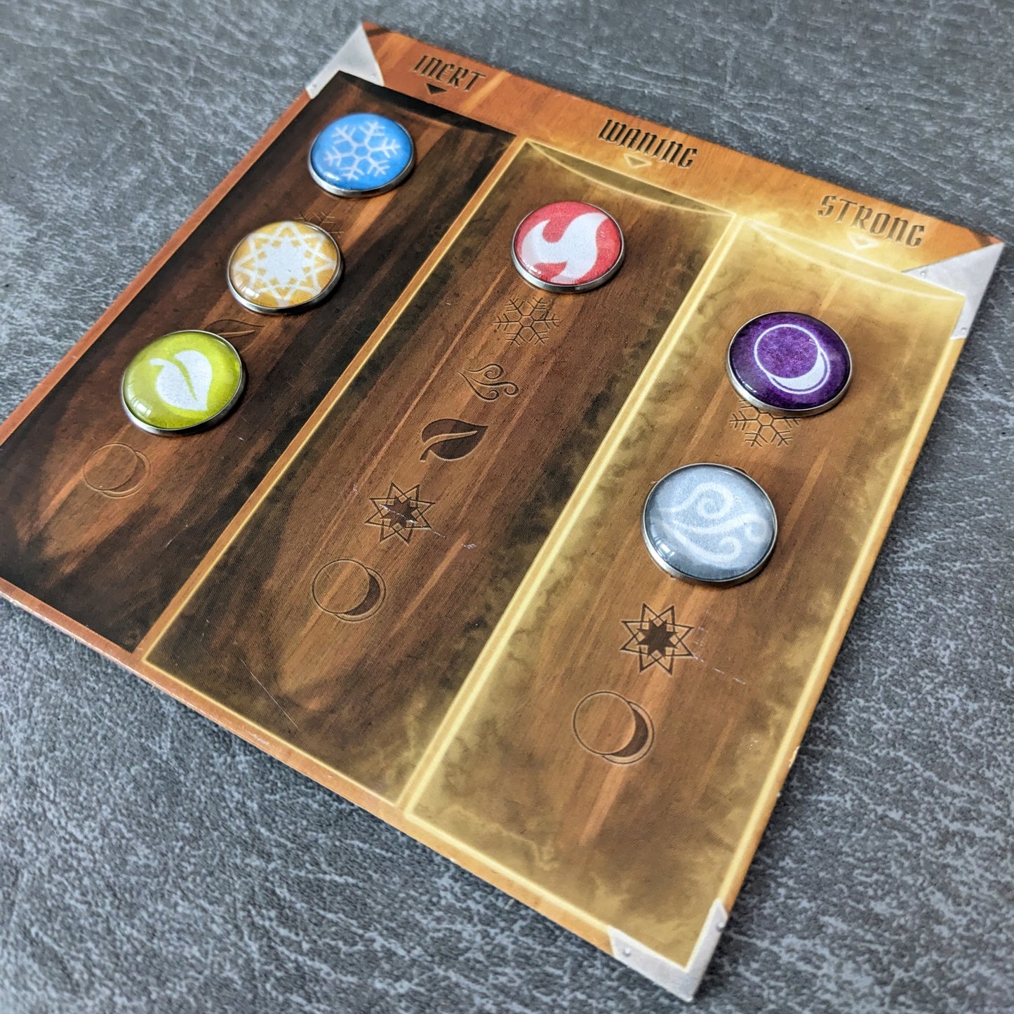 Gloomhaven Jaws Of the Lion Board Game Inspired Unofficial Glass and Metal Draw Bag Token Pack