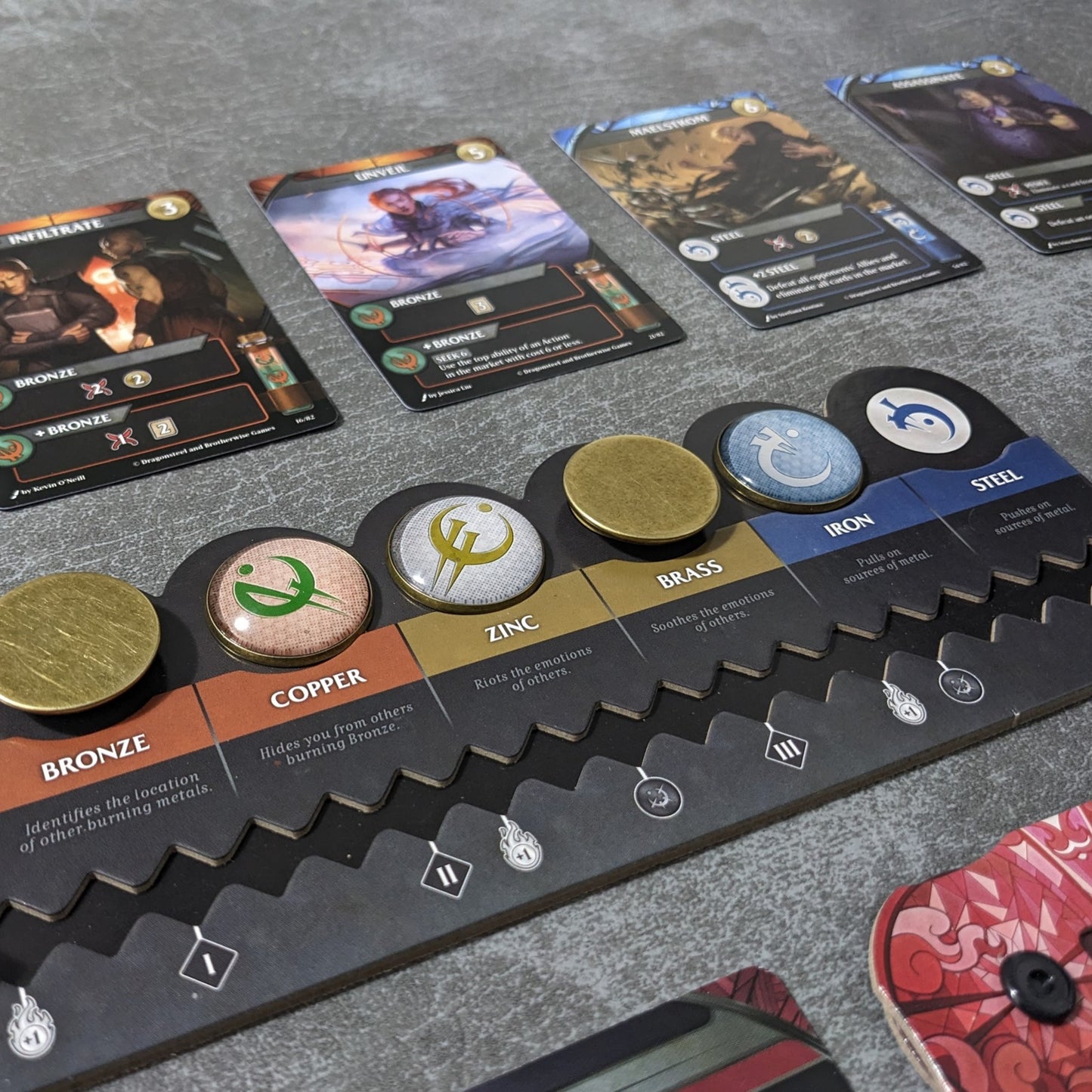 Mistborn: The Deckbuilding Game Inspired Unofficial Glass and Metal Token Pack