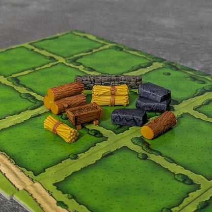 Agricola All Creatures Great and Small Inspired Unpainted Unofficial 3D Resource Token Pack