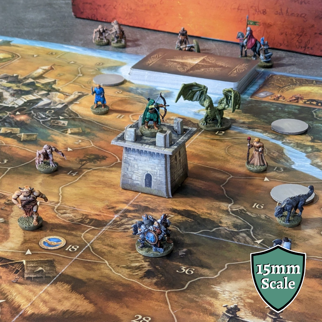 Pack de 41 figurines miniatures non officielles inspirées du jeu de société Mega Tiny Legends of Andor, personnage/monstre/PNJ de 15 mm