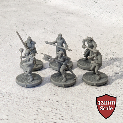 Baldur's Gate 3 Inspired 32mm Unpainted Unofficial Dungeons and Dragons Party 6 Mini Figures