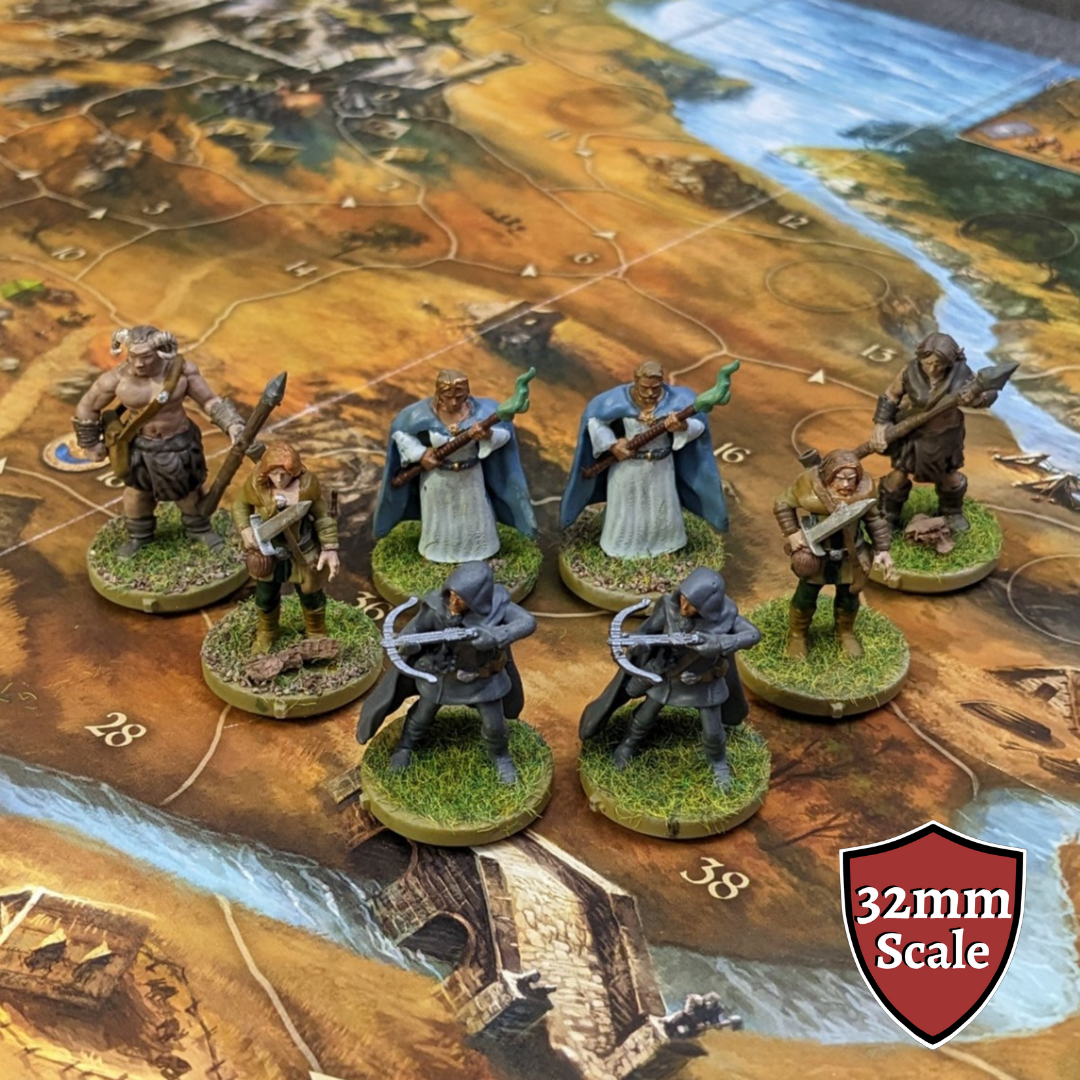 Legends of Andor New Heroes Expansion 32mm Unpainted Board Game Character Inspired Unofficial 8 Figure Pack