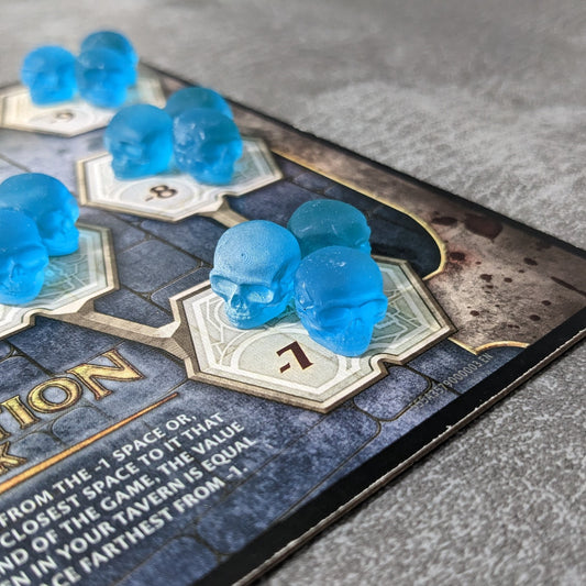 Lords of Waterdeep Scoundrels of Skullport Expansion Corruption Token Inspired Unofficial Skull Marker Pack
