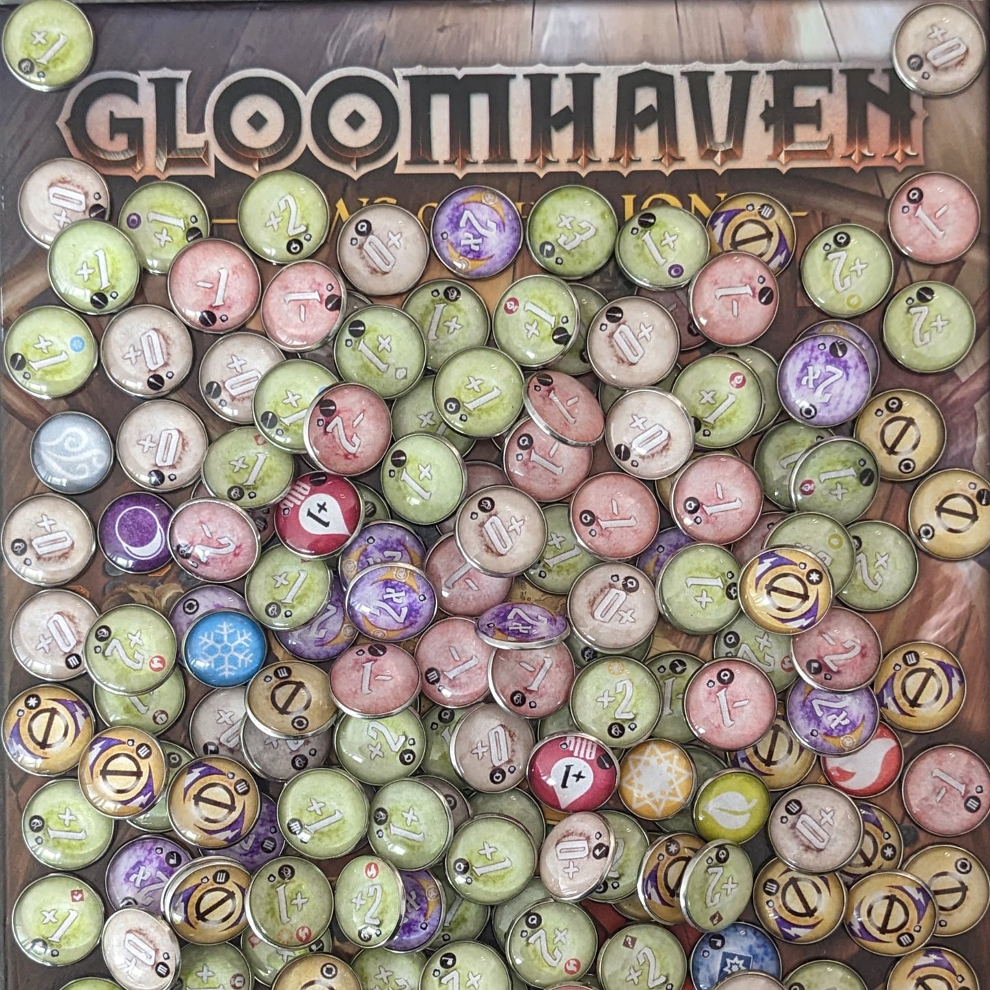 Gloomhaven Jaws Of the Lion Board Game Inspired Unofficial Glass and Metal Draw Bag Token Pack
