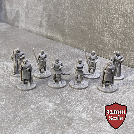 Legends of Andor Dark Heroes 32mm Unpainted Board Game Character Inspired Unofficial 8 Figure Pack