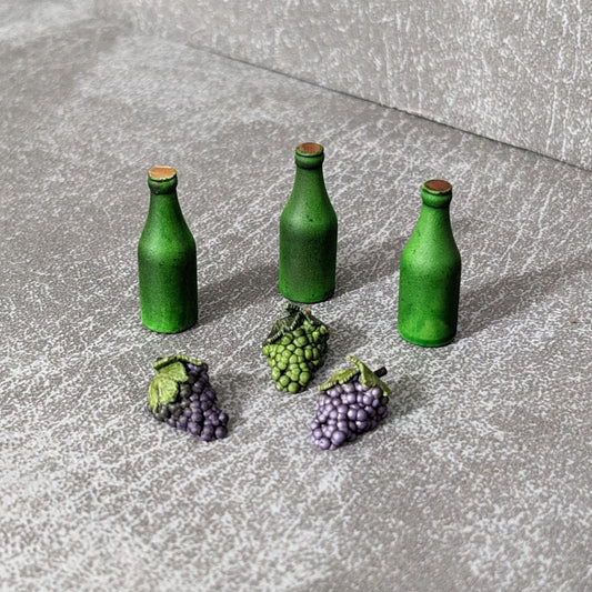Viticulture Board Game Inspired Unpainted Unofficial Magnetic Grapes and Wines Token Upgrade Pack With Magnetic Tracker Board